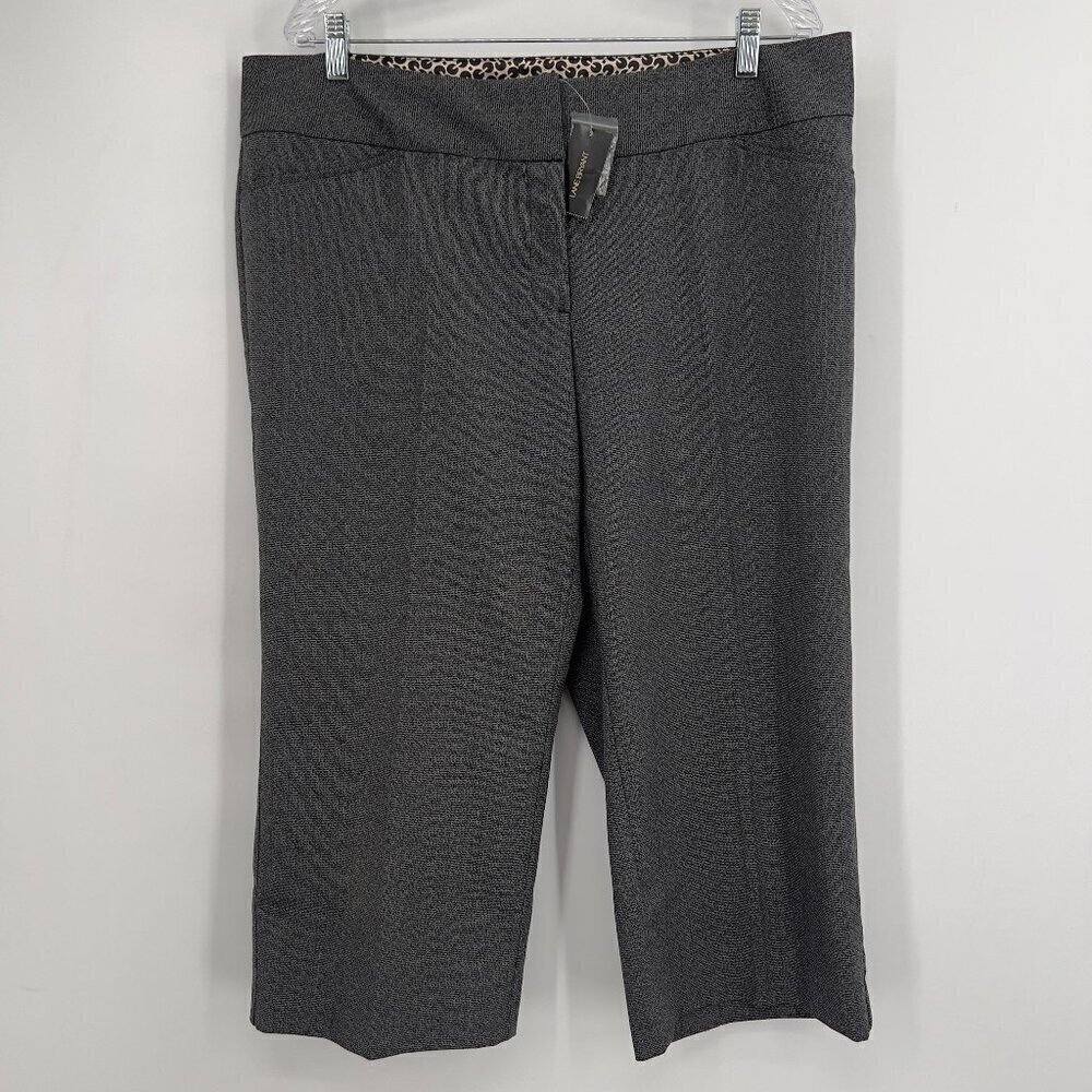 Lane Bryant Plus Cropped Dress Pants Gray Textured Size 16 NWT